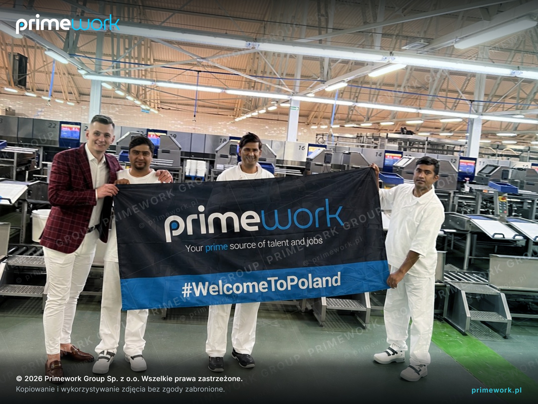 Workers from Asia on a production floor in Bulgaria